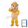 Cartoon Yellow King Lion Mascot Costume