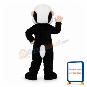 Adult Black & white Rat With Red Nose Mascot Costume
