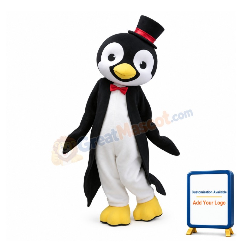 Gentleman Penguin Mascot Adult Costume