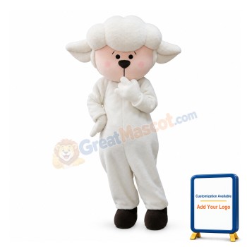 Adorable Cartoon Baby Sheep Mascot Adult Costume