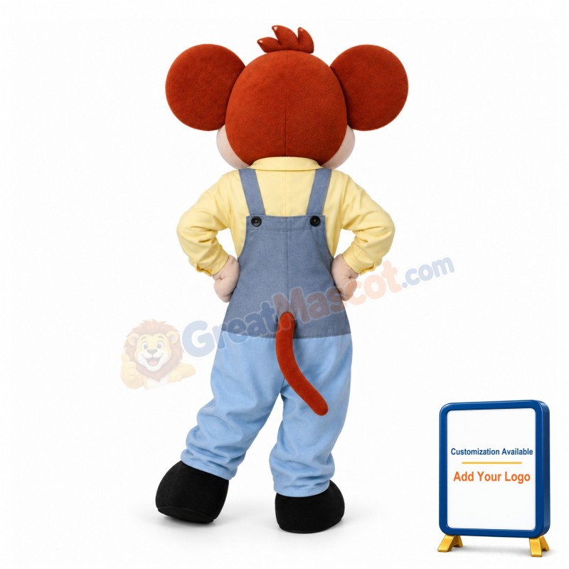 Cute Cartoon Red Little Monkey Mascot Adult Costume