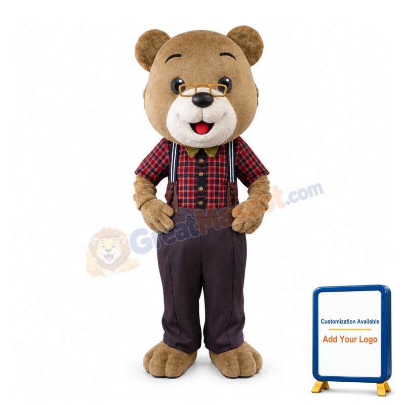 Mr. Brown Bear Mascot Adult Costume
