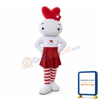 Cute Cartoon Rabbit Mascot Adult Costume