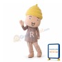 Friendly Boy With Poop On Head Cartoon Mascot Adult Costume