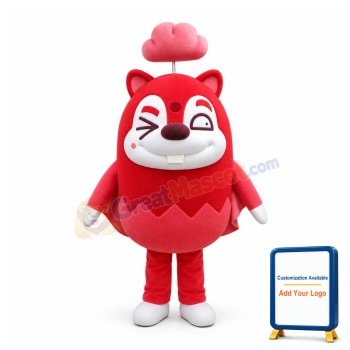Cute Cartoon Red Fox In The Eggshell Mascot Adult Costume
