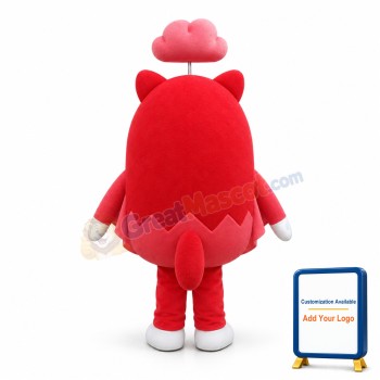 Cute Cartoon Red Fox In The Eggshell Mascot Adult Costume