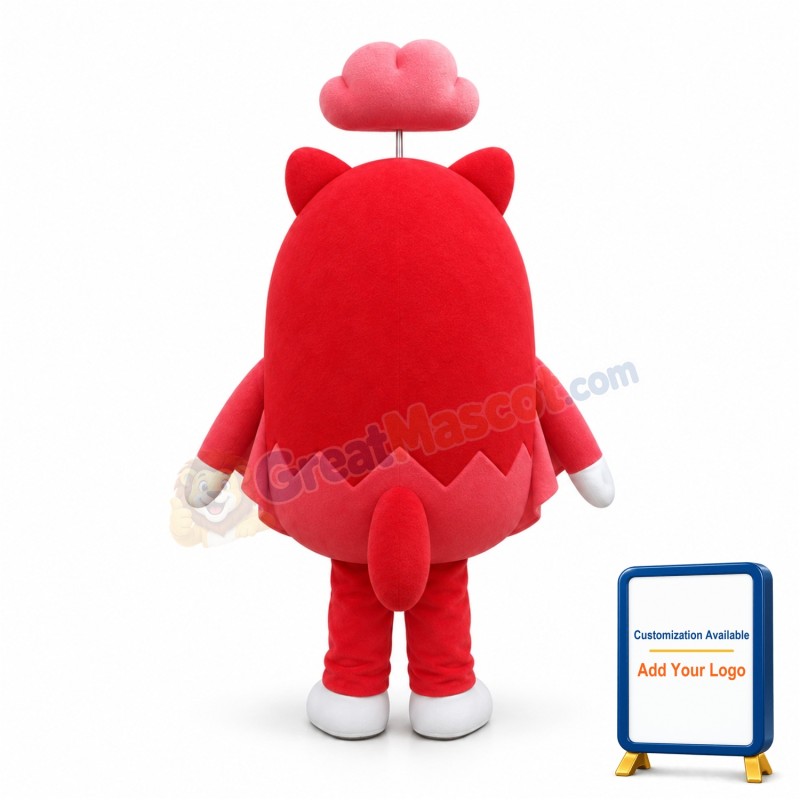 Cute Cartoon Red Fox In The Eggshell Mascot Adult Costume