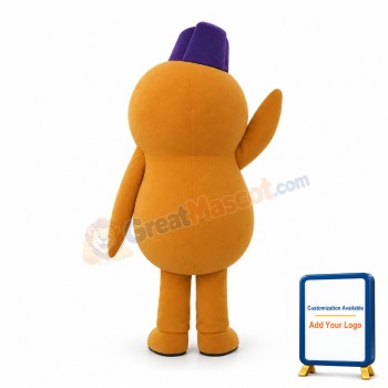 Orange Cyclops Cartoon Mascot Adult Costume