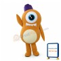 Orange Cyclops Cartoon Mascot Adult Costume