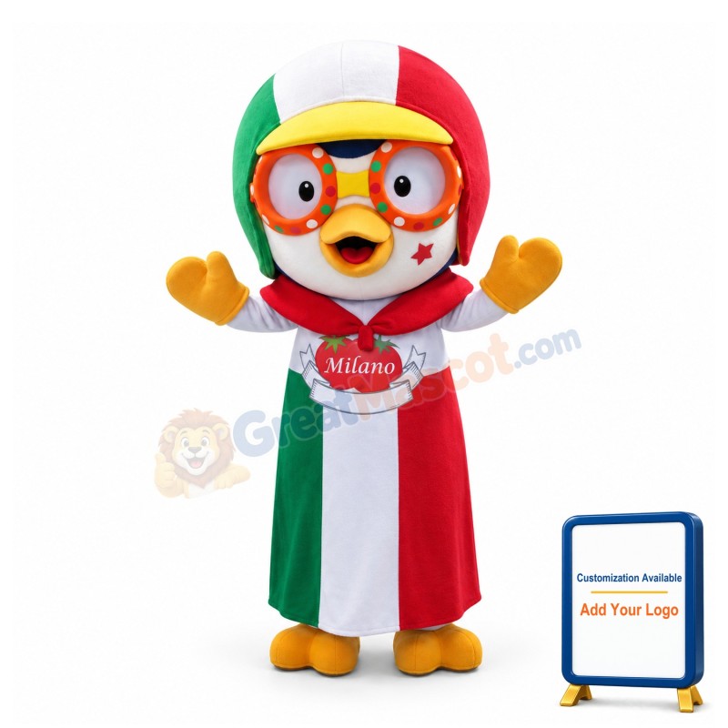 Adventurous Pororo the Little Penguin Mascot Adult Costume