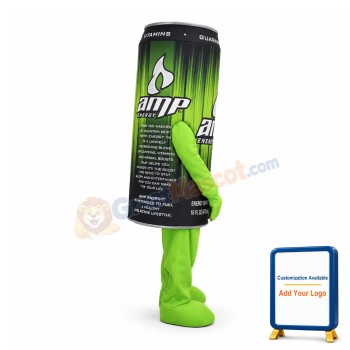 Deluxe Amp Energy Drink Can Mascot Adult Costume