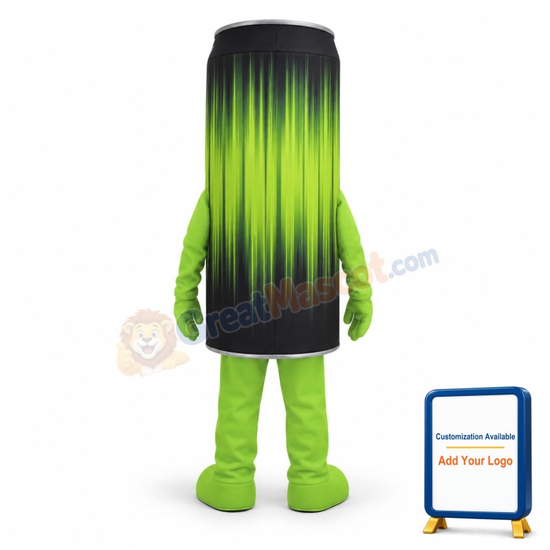 Deluxe Amp Energy Drink Can Mascot Adult Costume