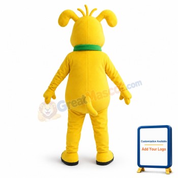 Yellow Dog With Big Purple Nose Mascot Adult Costume