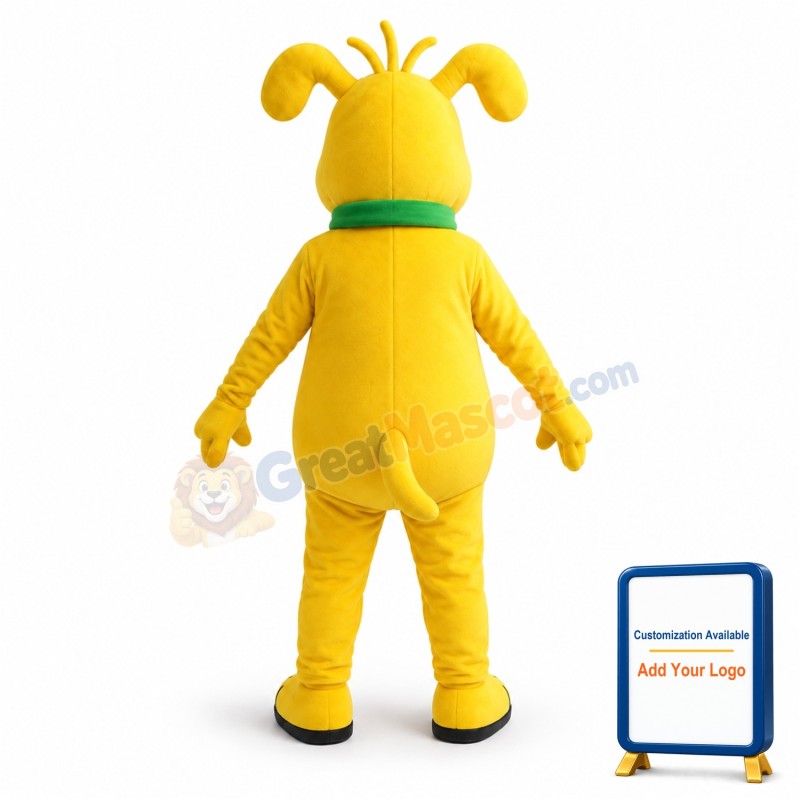 Yellow Dog With Big Purple Nose Mascot Adult Costume