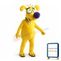 Yellow Dog With Big Purple Nose Mascot Adult Costume