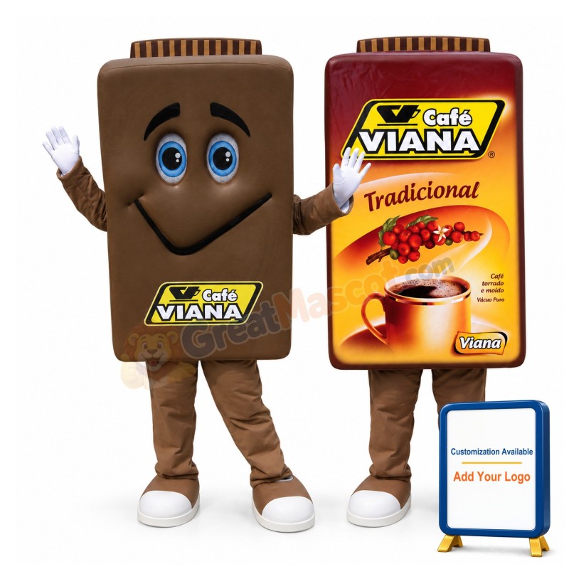 Lightweight Cartoon Coffee Box Mascot Costume