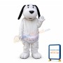White Dog Wearing A Diaper Mascot Adult Costume