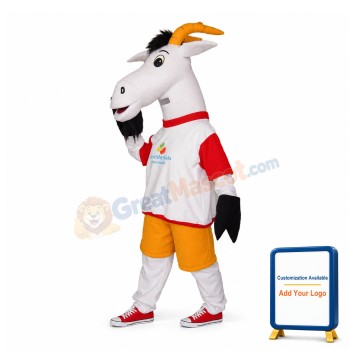 White Sheep With Long Face Mascot Adult Costume