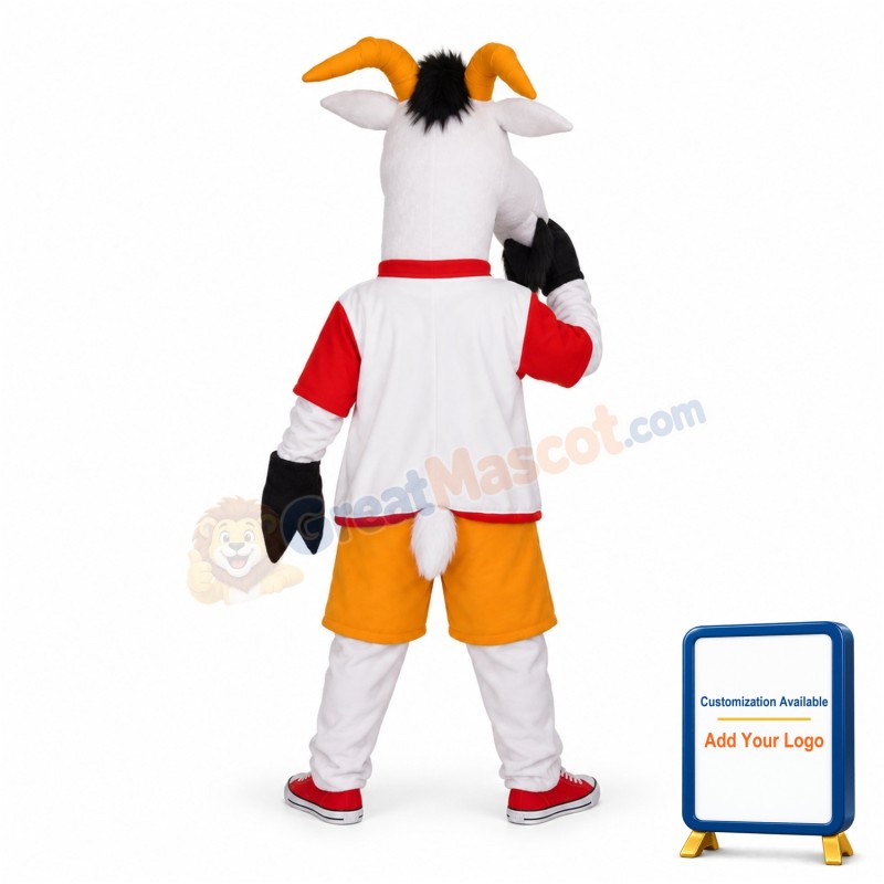 White Sheep With Long Face Mascot Adult Costume