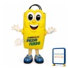 Yellow Cartoon Shopping Bag Mascot Adult Costume