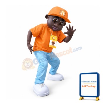 Black Boy Mascot Adult Costume