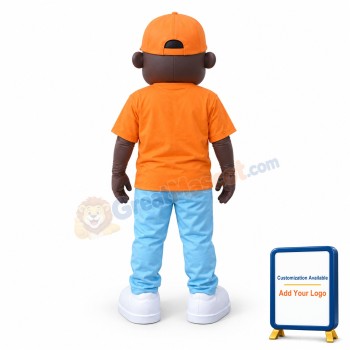 Adult Size Red & Yellow House Cartoon Mascot Costume