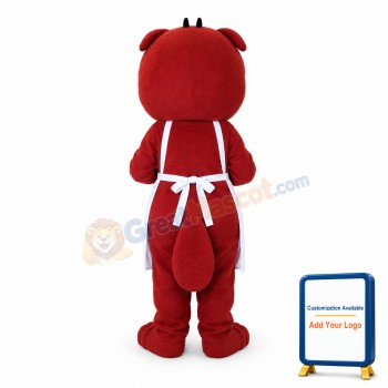 Lovely Cartoon Red Marmot Mascot Adult Costume