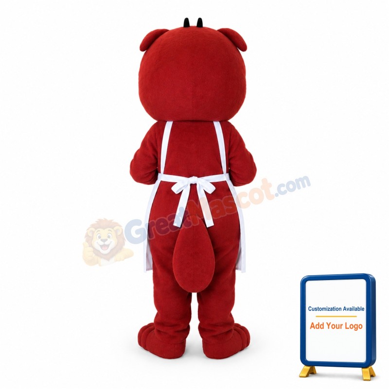 Lovely Cartoon Red Marmot Mascot Adult Costume