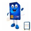 Blue Bank Card Cartoon Mascot Adult Costume