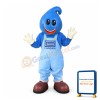 Smiling Blue Water Drop Cartoon Mascot Adult Costume