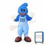 Smiling Blue Water Drop Cartoon Mascot Adult Costume
