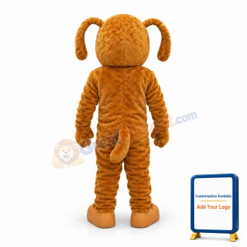 Yellow Dog With Its Tongue Out Mascot Adult Costume