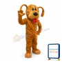 Yellow Dog With Its Tongue Out Mascot Adult Costume