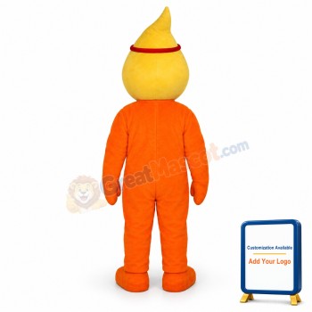 Yellow Water Drop Cartoon Mascot Adult Costume