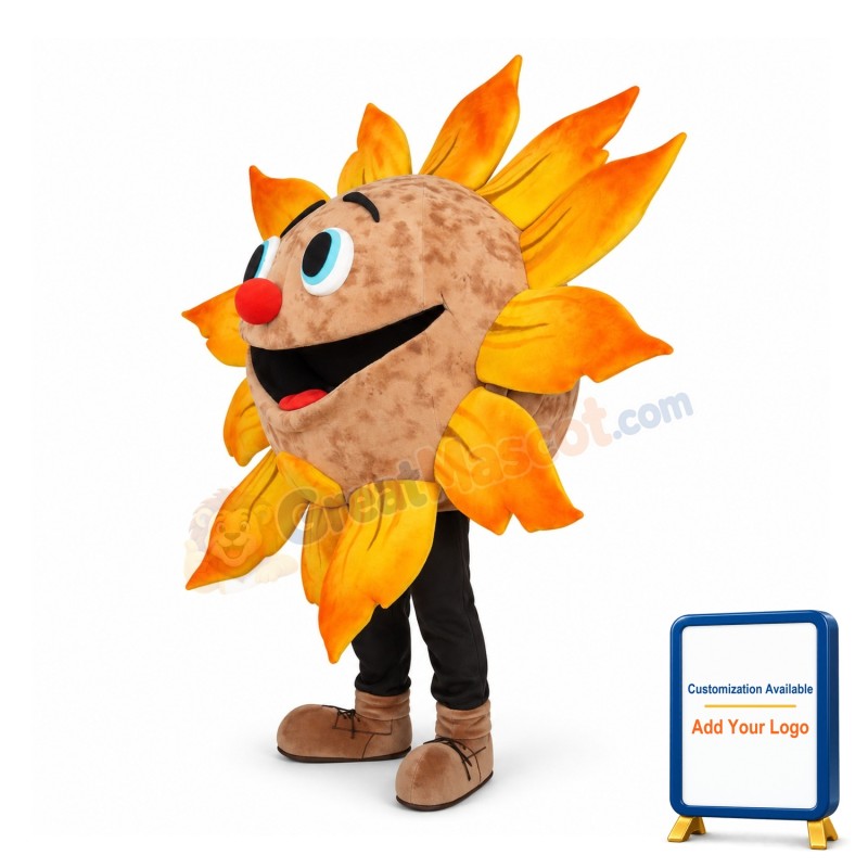 Adult Cartoon Sunflower Mascot Costume