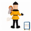 Big Nose Boy Holding Flutter Net Mascot Costume