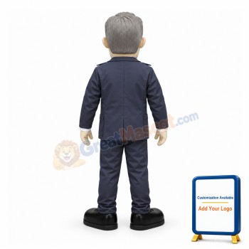 Smiling Businessman Mascot Costume