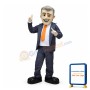 Smiling Businessman Mascot Costume