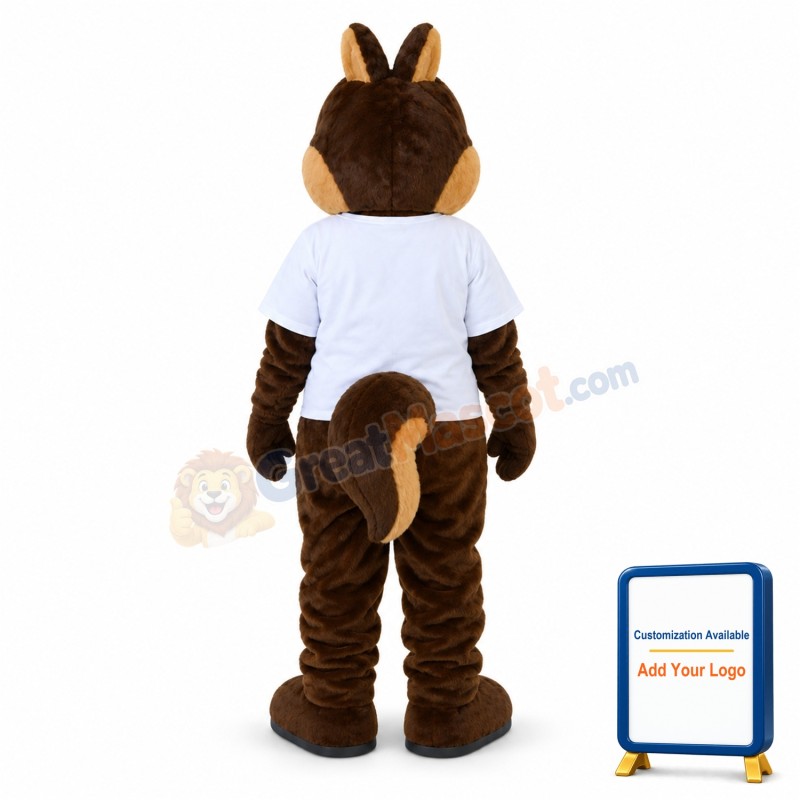 Adult Plush Brown Squirrel Mascot Costume