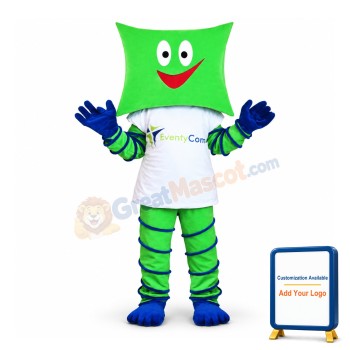 Green Pillow Cartoon Mascot Adult Costume