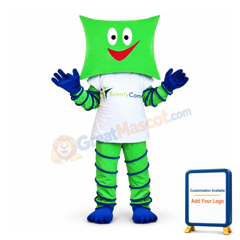 Green Pillow Cartoon Mascot Adult Costume