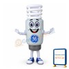 Huge Cartoon GE energy smart spiral CFL Mascot Adult Costume