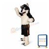 Adult Plush Black Husky Mascot Costume