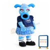 Blue O-shaped Mouth Monster Mascot Adult Costume