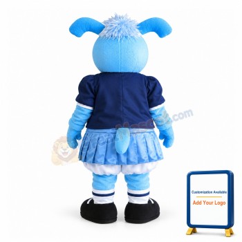 Blue O-shaped Mouth Monster Mascot Adult Costume