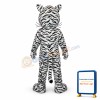 Adult Plush White Tiger Mascot Adult Costume