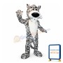 Adult Plush White Tiger Mascot Adult Costume