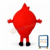 Cartoon Red Positioning Sign Mascot Adult Costume