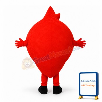 Cartoon Red Positioning Sign Mascot Adult Costume