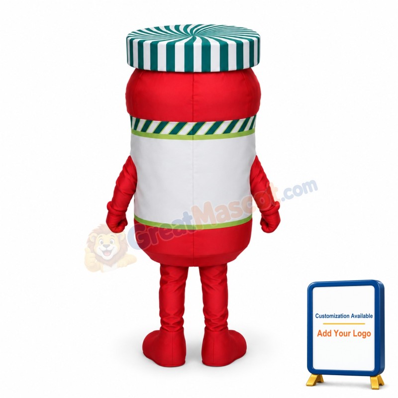 Strawberry Jam Bottle Mascot Adult Costume